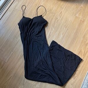 Maternity Black Spaghetti Strap Dress